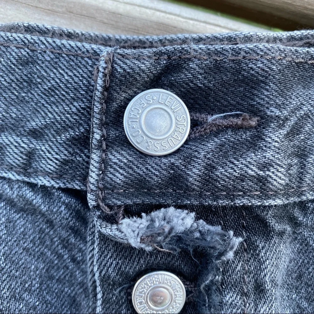 Levi’s 501 Denim Shorts Red Tab Faded Black